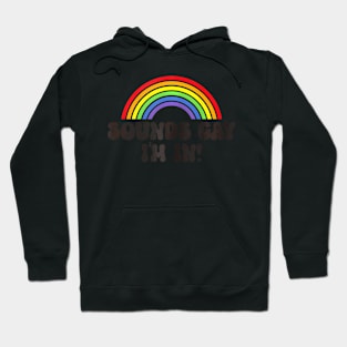 60's Sounds Gay I'm In LGBTQIA  Pride Flag Hoodie